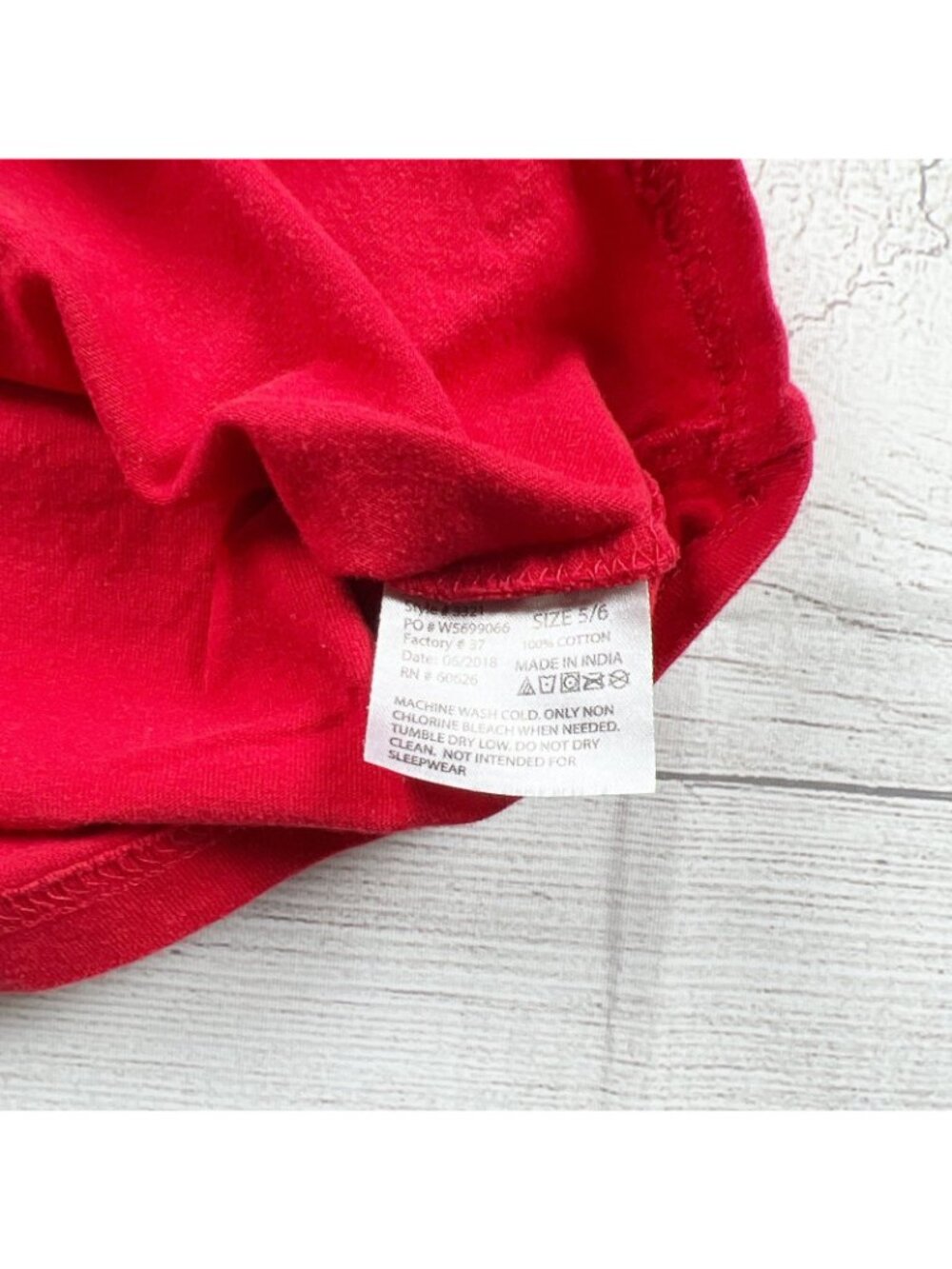 Rabbit Skins Kids Red Pre-K Graphic T-Shirt Short Sleeve School 5-6 - Picture 3 of 4
